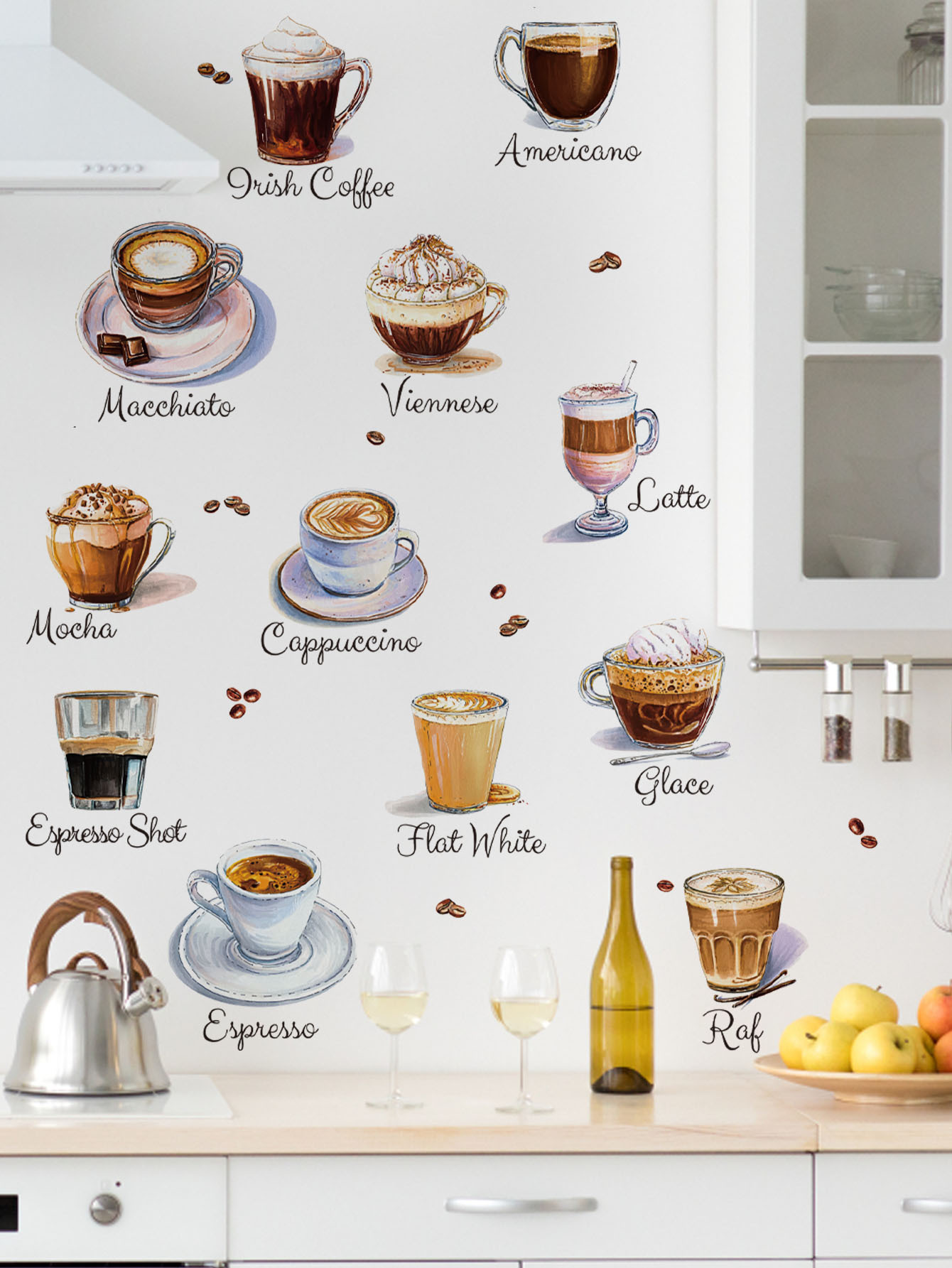 Kahve fincanı duvar çıkartmala - Pvc Panel Background incelemesi ve fiyatı
