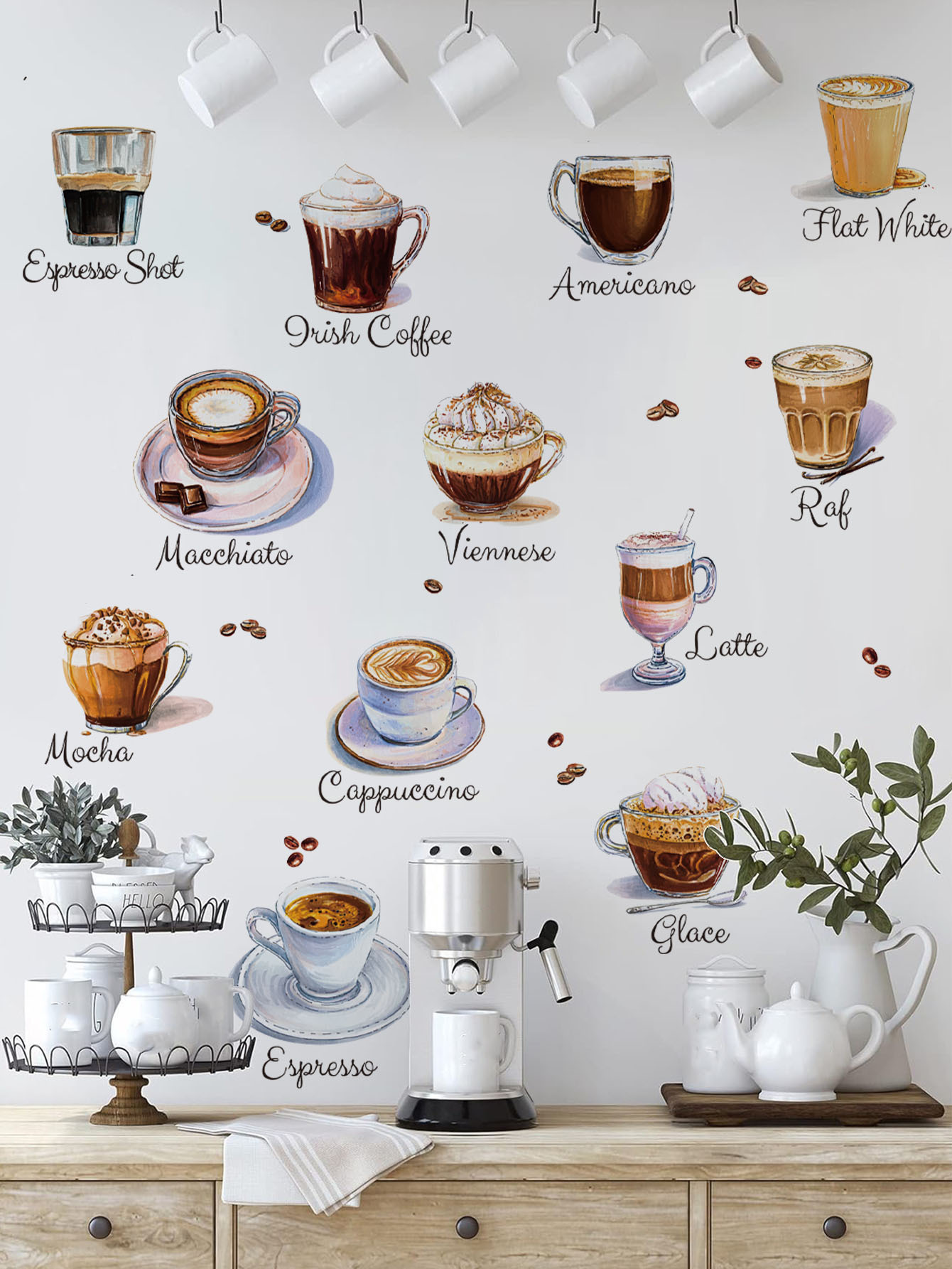 Kahve fincanı duvar çıkartmala - Pvc Panel Background incelemesi ve fiyatı